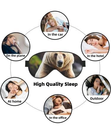Buy SSIMOO White & Brown Bear Soft Sleep Eye Mask | Breathable Eye Patch for Travel & Relaxation | Perfect Gift - Buy Online on SooperMarket.com