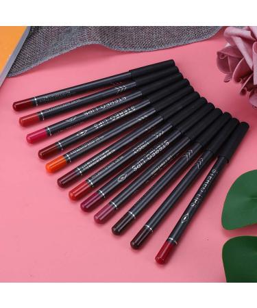 Buy Long Lasting Lipstick Pen Set - 12 Colors Eyeliner & Lip Liner Pencil for Women & Girls - No Irritation | International Shipping - Buy Online on SooperMarket.com