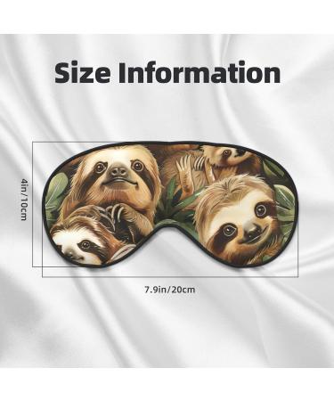 SSIMOO Cute Sloth Soft Sleep Eye Mask | Breathable Travel Eye Patch for Women | Ideal for Relaxation & Sleep - Buy Online on SooperMarket.com