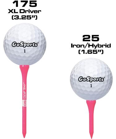GoSports XL Golf Tees - 200 Player's Pack - 3.25 Inch Premium Wooden Tees - Choose Pink Tee Color - Buy Online on SooperMarket.com