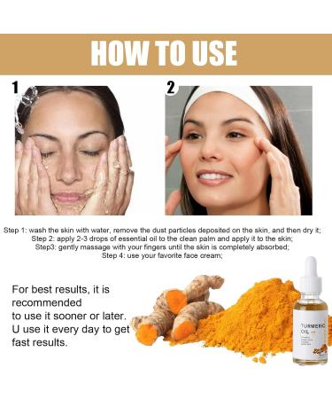 Turmeric Dark Spot Corrector Serum Face Serum for Women Hydrating Serum Serum Face Oils Anti Aging Lightening Brightening Face Serum for Pure Skin Glow Reduce Wrinkles Dark Spots for Body &Face (1PC) - Buy Online on SooperMarket.com
