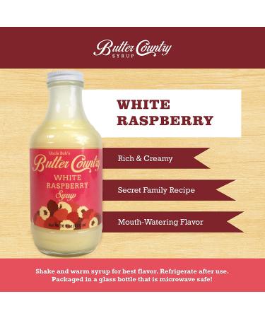 Uncle Bob's Butter Country White Raspberry Buttermilk Syrup 16 fl oz - 4 Pack - Buy Online on SooperMarket.com