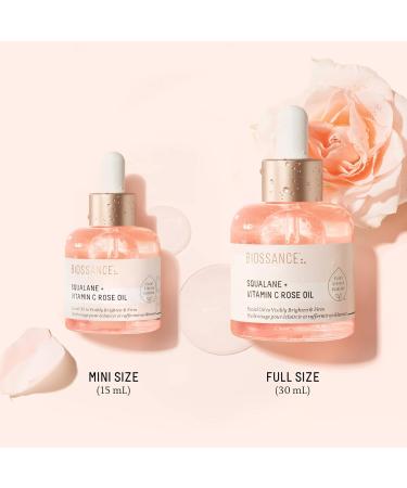 Buy BIOSSANCE Mini Squalane + Vitamin C Rose Firming Oil 0.5 Fl Oz - Best Anti-Aging Skincare for Glowing Skin - International Shipping Available - Buy Online on SooperMarket.com