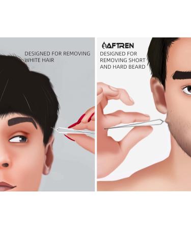 Wide Grip Slant Tweezers - German Stainless Steel - Hand-Filed Slanted Tips for Ultra-Precision - Tweezers for Eyebrows and Nose/Ear/Facial Hair - Professional Grade - Buy Online on SooperMarket.com