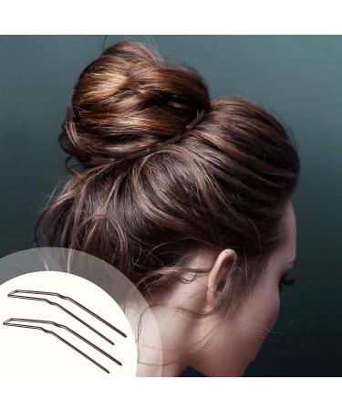 36 Piece Brown 3 Inch U Shaped Hair Pins for Women - Bobby Pins for Updo Styling - Buy Online on SooperMarket.com