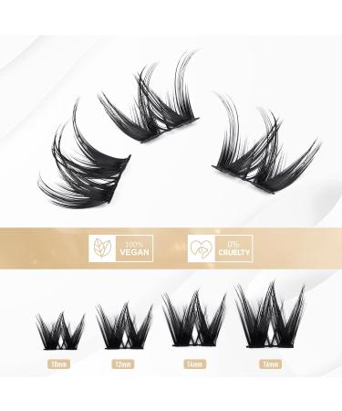 Lankiz 0.07 D Curl Single Eyelash Extensions - 10-16mm Cluster Lashes | 48 PCs DIY Artificial Fake Lashes for Home Use - Buy Online on SooperMarket.com