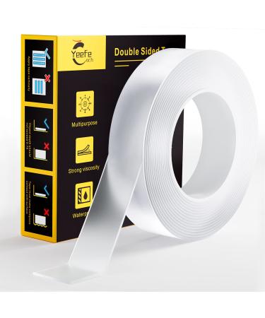 Yeefeoch Double Sided Tape Heavy Duty  Adhesive mounting Picture Hanging Strips Adhesive DIY Nano Tape for Wall Heavy Tape  T002  Double Sided Tape Heavy Duty (M  0.07 in*1.18 in*10 Feet)