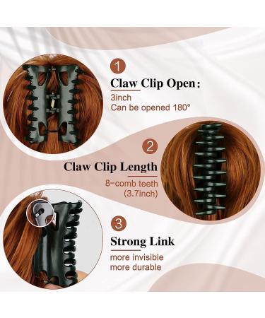 PORSMEER Claw Clip Ponytail Hair Extension - Tousled Updo Bun Copper Red 10 inch Auburn - Buy Online on SooperMarket.com