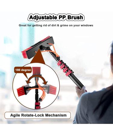 Water Fed Pole Kit Window Cleaning Pole Water Fed Telescopic Brush Extendable Cleaner Conservatory Roof for Photovoltaic Panel Cleaning Trucks 3.6M-12M 30cmbrush-18FT/5.4M 55cm Brush Head 8M/27FT - Buy Online on SooperMarket.com
