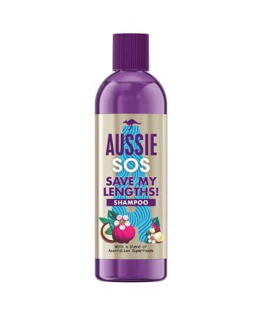 Aussie Shampoo SOS Save My Lengths Vegan Shampoo Damaged Hair Treatment Emergency Rescue For Long and Damaged Hair In Peril Hair Repair Treatment With A Blend Of Australian Superfoods 290ml SOS Shampoo