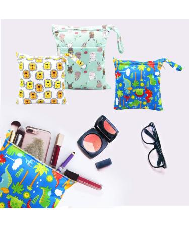 Wet Bag 3 PCS Nappy Bag for Cloth Diapers - Waterproof Reusable Produce Bags with Handle and Zipper Pockets - Ideal for Travel, Beach, Gym - White - Buy Online on SooperMarket.com