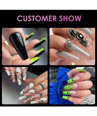 Melous 120PCS Long Coffin Soft Gel Nail Tips - Pre Buff Full Cover, Half Matte A0-120 Pcs - Buy Online on SooperMarket.com
