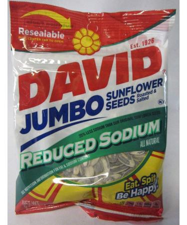 David's Sunflower Seeds Reduced Sodium 5.25 Oz (Pack of 12)