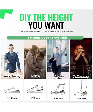 Dynwalker Height Increasing Insoles - 3-7.5 cm Adjustable Shoe Inserts for Men 39-44 - Breathable Soft Anti-Slip Unisex Perfect for All Shoes - Buy Online on SooperMarket.com