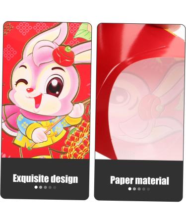 MAGICLULU 60pcs 2023 Year of The Rabbit Red Packets Bunny 2024 Year Money Bag Red Luck Money Bag Festival Red Envelope Red Envelope for The Year of Dragon Paper Personality Lai See Bag Assorted Color 1 1.5X8X0.1CM - Buy Online on SooperMarket.com