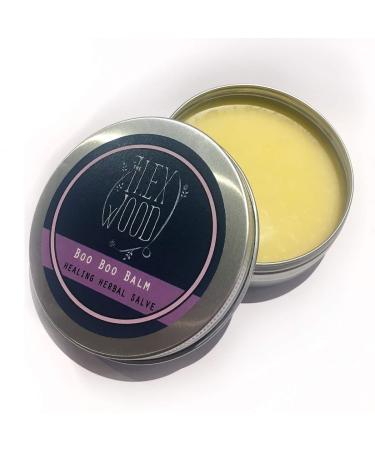 The Ilex Wood - Vegan Herbal Soothing Salve 'Boo Boo Balm' - For skin irritation scrapes bites and stings. Palm oil free cruelty free plastic free handcrafted in the UK - 100ml - Buy Online on SooperMarket.com