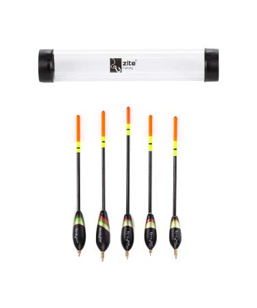Zite Fishing Waggler Floats Set - 5 PCS Pre-Leaded Fishing Floats & Floats Coarse Fish Fishing - 2+2g - 8+2g Running Floats