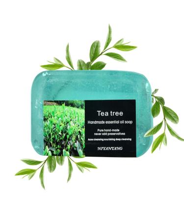 Antifungal Antibacterial Tea Tree Soap Organic Natural Soap Bar Handmade Antifungal Antibacterial Treatment Soap for Athletes Foot Scrub Soap Bar for Tinea Versicolor Folliculitis Ringworm Jock Itc