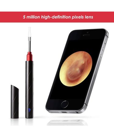 Earwax Remover Tool MYPIN 1080P HD Wireless Otoscope Ear Cleaner Kit Ear Wax Removal Kit Camera Ear Drops for Wax Ear Camera for iPhone/iPad/Android Red - Buy Online on SooperMarket.com