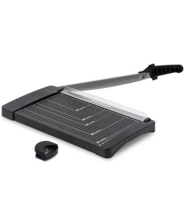 TIANSE Paper Trimmer, Paper Cutter Guillotine with Safety Blade Lock 12 8 to 12 Sheet Capacity, Heavy Duty Metal Base Paper Cutting Board for Home, Office,School