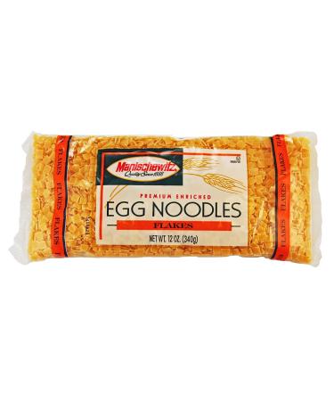 MANISCHEWITZ Flakes Egg Noodles, 12-Ounce Bags (Pack of 12)