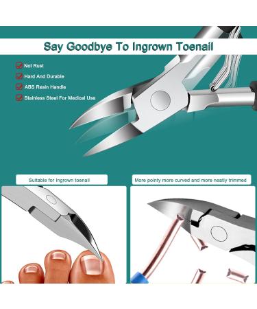 Toenail Clippers for Thick & Ingrown Nails | Large Set for Seniors & Men - Best Quality & Easy Use - Buy Online on SooperMarket.com