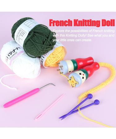 Coopay French Knitter Tool Set - 2 Pack Wooden Knitting Dolls for Kids - Craft Starter Kit for Bracelets, Necklaces, Decorations - Buy Online on SooperMarket.com