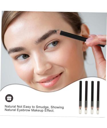 FOYTOKI 4pcs Wooden Eyebrow Pencil Eyebrow Liner Pen Eyeliner Pencil Eye Brow Pencils Makeup Brow Pencil - Buy Online on SooperMarket.com