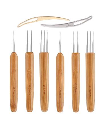 8 Pcs Dreadlock Crochet Hook Tool, Braid Hair Dreadlocks Needle Weaving Crochet