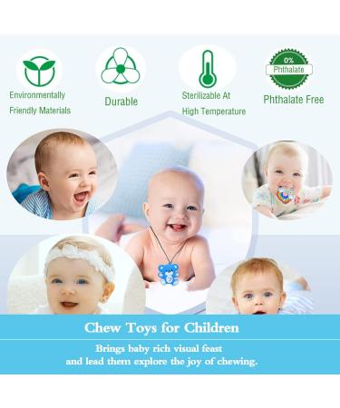 2 Pack Chew Toys for Autistic Children | Oral Motor Chewing Teether for ADHD - Blue - Buy Online on SooperMarket.com