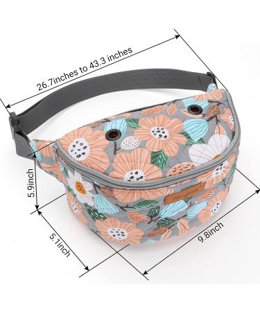 Hanfetch Yarn Crossbody Waist Bag- Small Yarn Storage Organizer (Flower-Grey) - Buy Online on SooperMarket.com