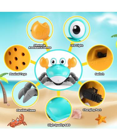 Adeokay Crab Baby Toys for 1-3 Years | Crawling Toys for Infants & Toddlers | Green Gifts for Girls 6-10 Months - Buy Online on SooperMarket.com