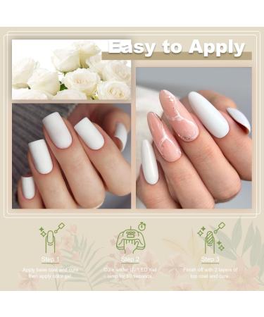 Lavender Violets 15ml Gel Nail Polish UV LED Soak Off Nail Lamp Curing Manicure Pedicure Larger Content Salon Quality White A058 - Buy Online on SooperMarket.com