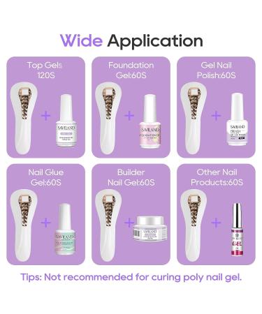 SAVILAND Mini Nail Lamp - Rechargeable 18W Handheld UV LED Gel Nail Dryer for Home and Salon Use - Buy Online on SooperMarket.com