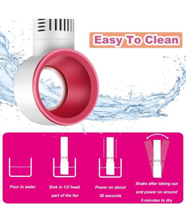 Portable USB Rechargeable Eyelash Fan Dryer with Lash Tweezers - Mini Bladeless Handheld Cooling Blower for Essential Eyelash Extension Supplies (White) - Buy Online on SooperMarket.com