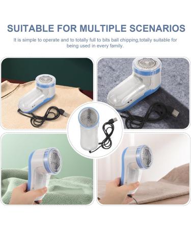 Premium Portable Fabric Shaver & Lint Remover - Ideal for Clothes Sweaters and Furniture | Two Blades & Electrostatic Brush - Buy Online on SooperMarket.com