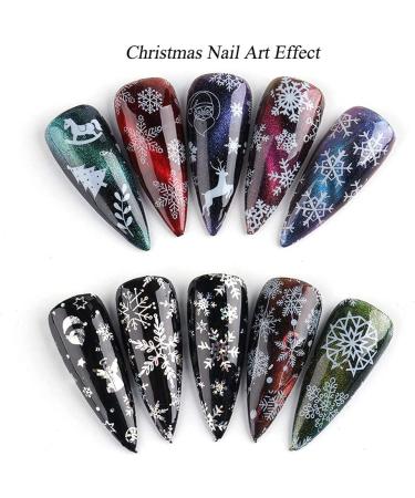 Snowflake Nail Foil Transfer Stickers - Christmas Nail Art Supplies for Festive Manicure - 10 Sheets - Buy Online on SooperMarket.com