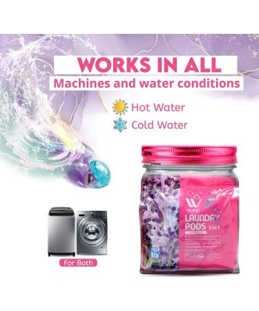 Shop WBM 5-in-1 Laundry Detergent Pods - Lavender Fabric Softener Stain Lifter 32 Count - International Shipping Available - Buy Online on SooperMarket.com