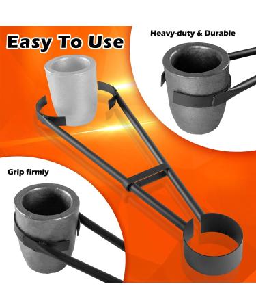 Foundry Crucible Flask Tongs for Metal Melting - Gold, Silver, Copper | Refinery Crucibles Casting Tool - Buy Online on SooperMarket.com