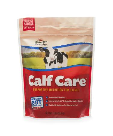 Manna Pro Calf Care Supportive Nutrition for Calves | Calf Milk Replacer | Formulated with Probiotics to Support Healthy Gut and Digestion | 1lb