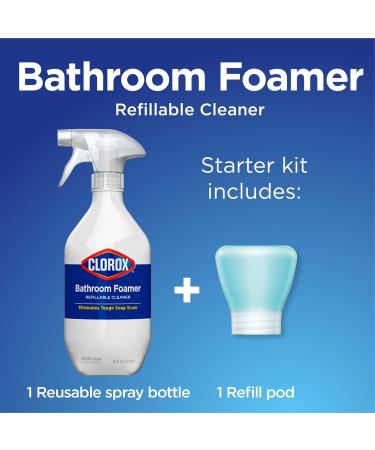 Clorox Bathroom Foamer Cleaner - Refillable Fresh Scent 1.13 Fl Oz - Household Essentials for a Sparkling Clean Home - Buy Online on SooperMarket.com