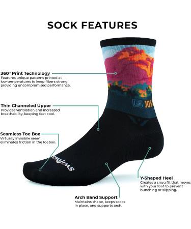 Swiftwick VISION SIX IMPRESSION National Parks Edition Banff X-Large - Running, Hiking & Cycling Socks - Buy Online on SooperMarket.com