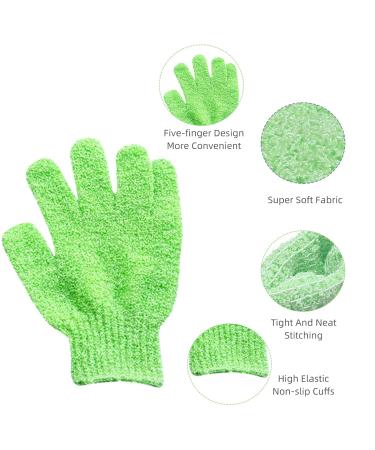 5 Pairs Exfoliating Peeling Gloves - Dual Texture Shower & Spa Hand Shoes | International Shipping Available - Buy Online on SooperMarket.com