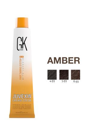 GK HAIR Global Keratin Professional Hair Color Cream - Long Lasting Nourishing Natural Dye - Coffee 4.93 - 100ml International Shipping - Buy Online on SooperMarket.com