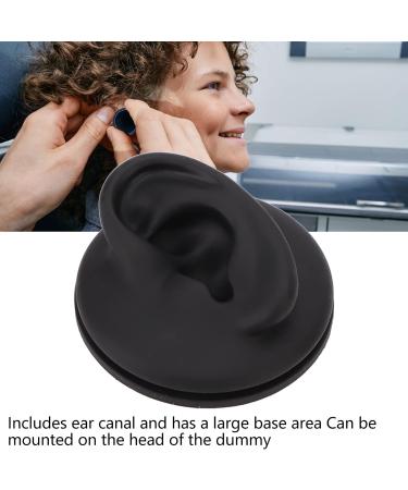 Artificial Black Left Ear Display Model | Professional Soft Teaching Tool with Round Base - Buy Online on SooperMarket.com