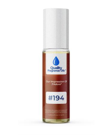 Quality Fragrance Oils' Impression #194 Generic Alternative for J'Dore (10ml Roll On) J Adore Impression #194 0.34 Fl Oz (Pack of 1)