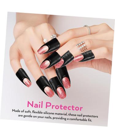 FRCOLOR 100 Sheets Nail Art Anti-Spill Stickers Nail Polish Nail Guards for Painting Nails Nail Protector for Gel Polish Nail Protector Stickers Nail Tape Tearable Adhesive Tape Silica Gel 3.00X2.50X0.10CM As Shown - Buy Online on SooperMarket.com