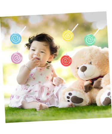 ibasenice 18 Pcs Lollipop Model Tree Hanging Ornaments Candy Cane Decoration Lollipop Props Miniature Landscape Decor Rainbow Swirl Lollipop Toys Models Plastic Child House Window 6X3.2CMx3pcs 1 - Buy Online on SooperMarket.com