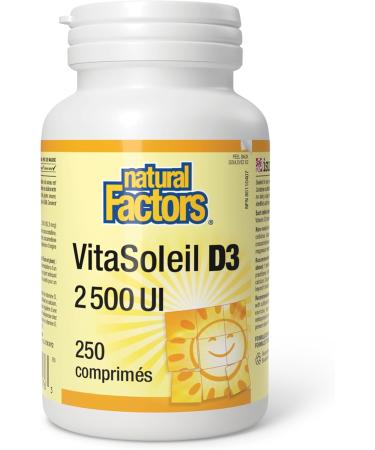 Natural Factors SunVitamin D3 2500 IU 250 Tablets Hi-Potency Vitamin D Essential for Immune Function and Overall Health - Buy Online on SooperMarket.com