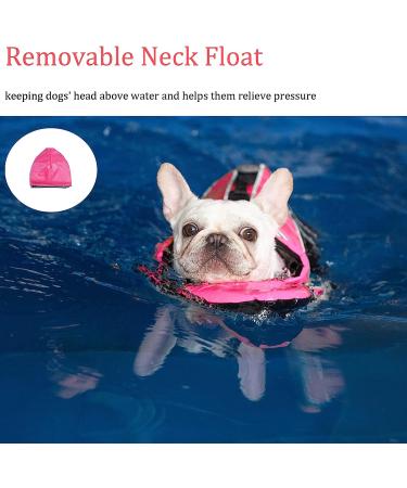 Reflective Dog Life Jacket with Neck Float - High Buoyancy for Swimming - Pink M - Buy Online on SooperMarket.com